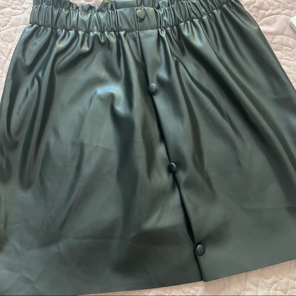 Faux leather black skirt size 11/12